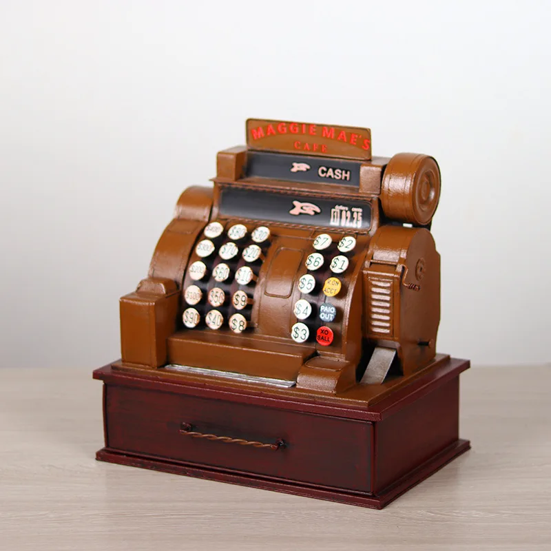 Vintage cash register models, old objects, photography props, bars, shops, nostalgic bar decorations
