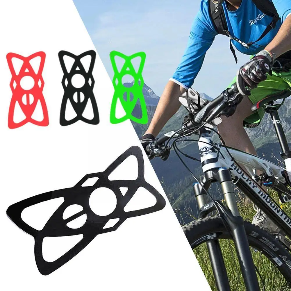 1Pcs Bike Motorcycle Phone Mount Tether X Web Grip Cell Holder Elastic Security Rubber Strap Band Universal Silicone Phone Z6C0