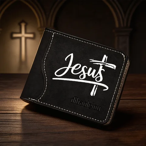 Men's Fashion PU Leather Wallet Unique Pattern Design Individual Short Wallet for Stylish Money Storage