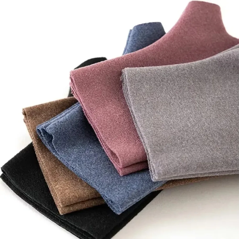 Soft Velvet Half Finger Gloves Solid Color Windproof Fingerless Gloves Keep Warm Coldproof Touch Screen Gloves for Home&Office