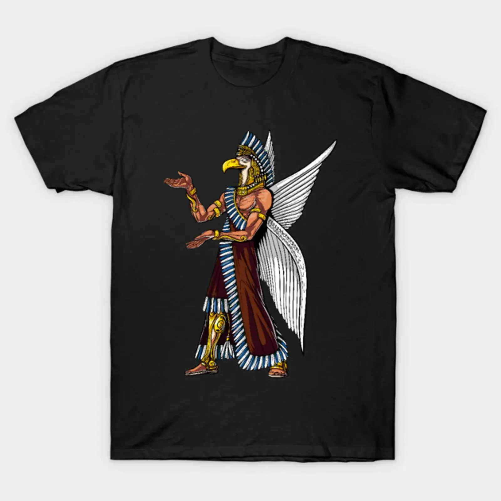 Anunnaki Aliens Sumerian God T Shirt vintage Washed Versatile Stylish graphic Casual streetwear Unisex Breathable Comfortable