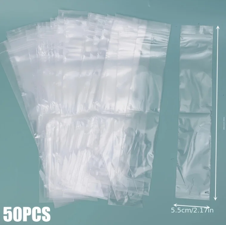 50 Pieces Disposable Ice Making Bags, Multifunctional Freezer Storage Bags for Summer Ice Cubes