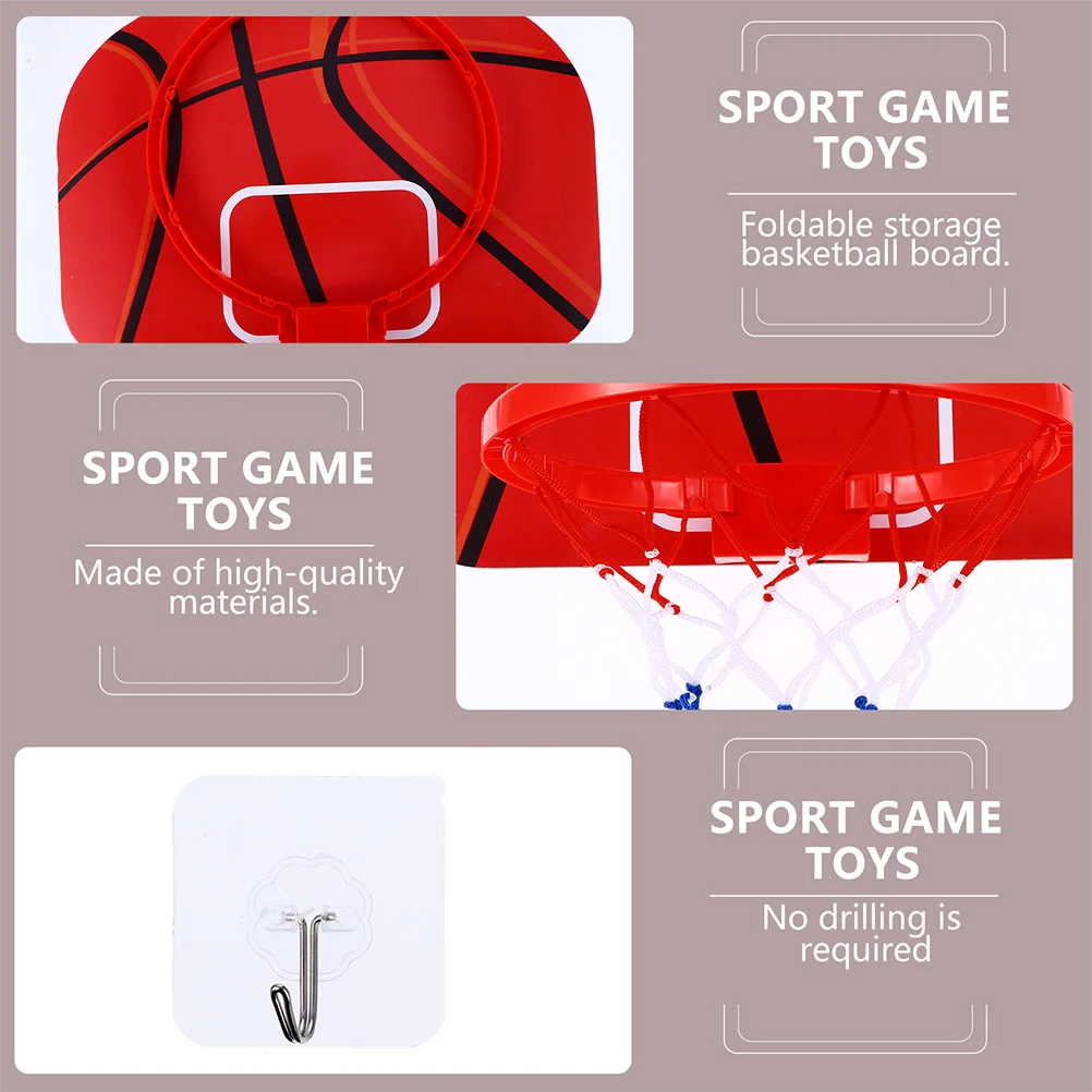 1 set di cornici da basket durevoli, mini portabici da basket sospese per bambini, giochi per interni ed esterni, giochi di intrattenimento