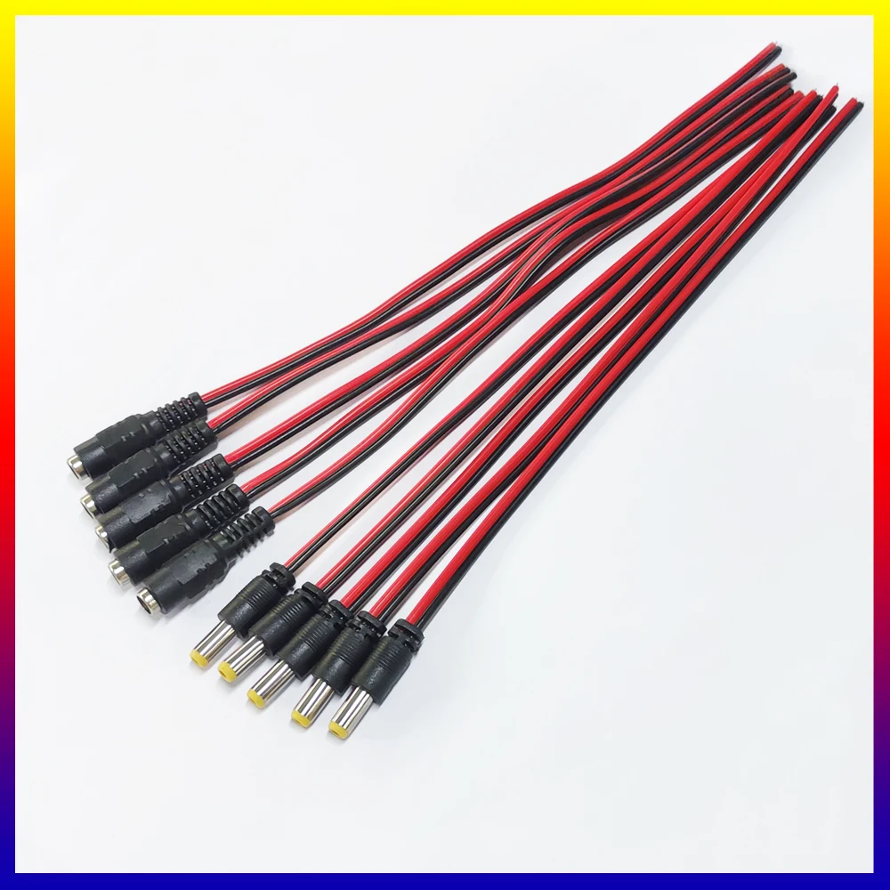 10 Stück/Set Stecker-Buchse DC 12V Stromkabel für CCTV-Kamera Anschluss Verlängerungskabel DC-Kabel – Detail 4