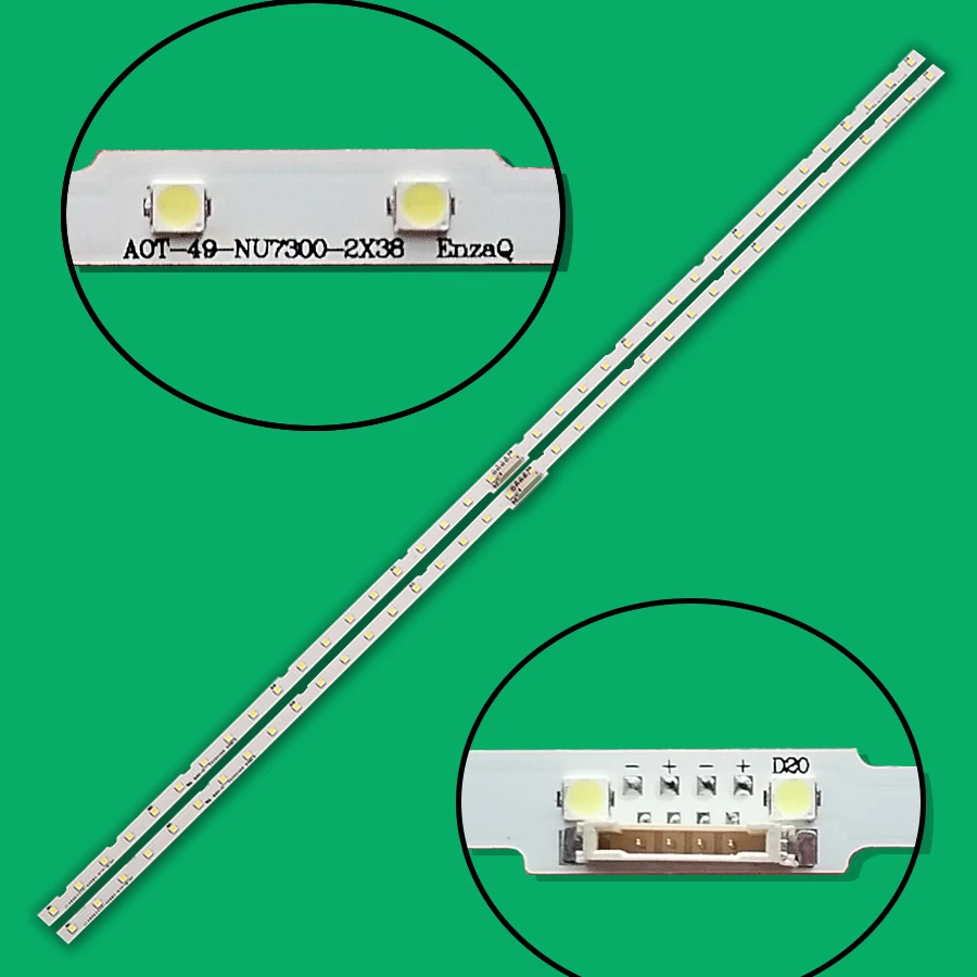 Luzes de tira LED para UE55NU7370 UE55NU7375 UE55NU7372 CY-CN055HGLV2H, STS550AU9, 40LEDs