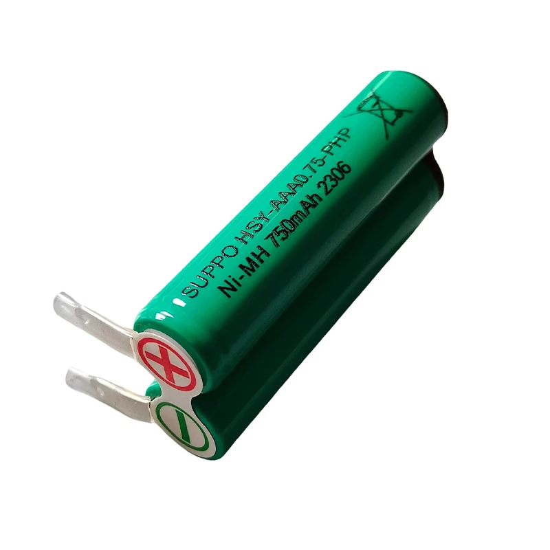 HSY-AAA0.75-PHP for PHILIPS Electric Shaver Batteries SUPPO 2.4V 750mAh Ni-MH Battery