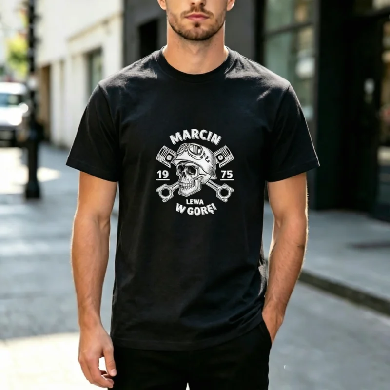 Vintage Biker Skull Engine Piston Graphic T Shirt Men Cotton Crewneck Motorcycle Mechanic Tee For Summer Casual Streetwear