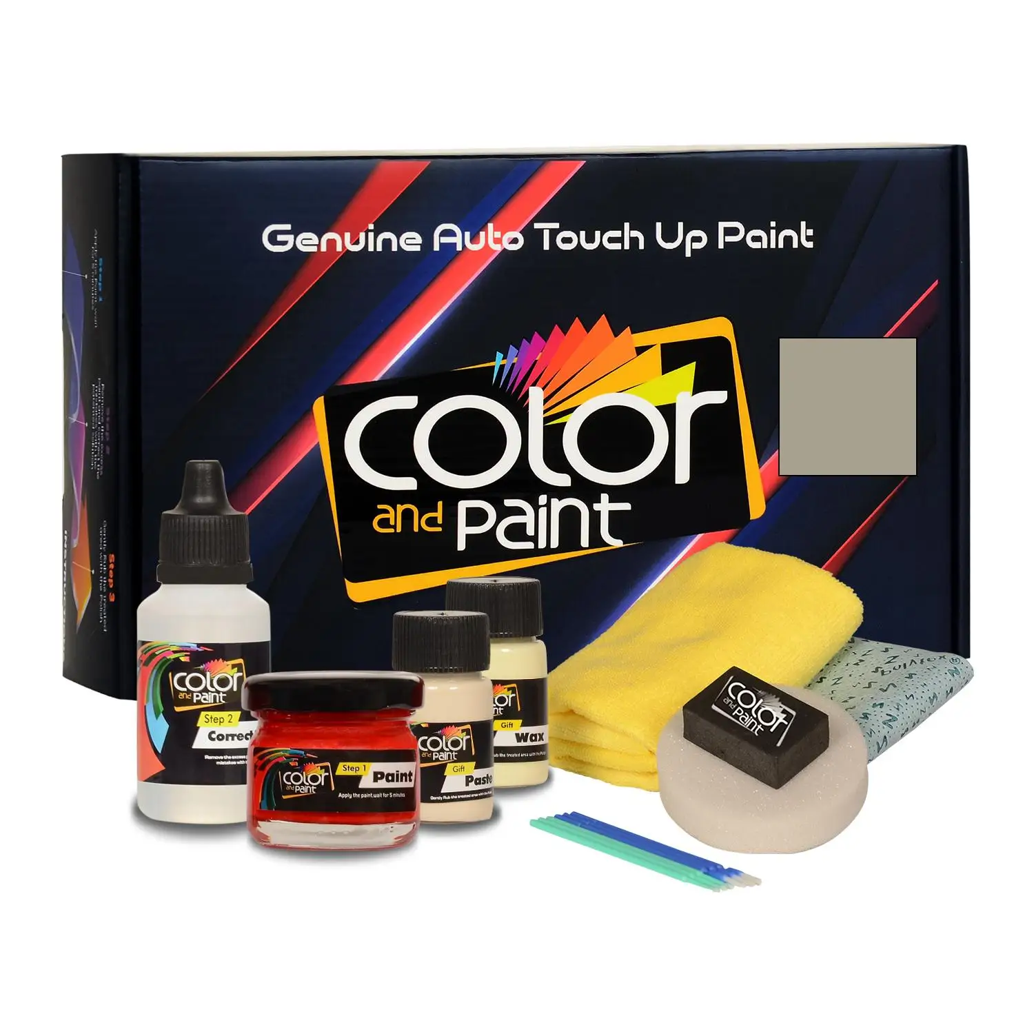

Color and Paint compatible with Porsche Automotive Touch Up Paint - GEYSER GREY MET - 9 G5 - Basic Care