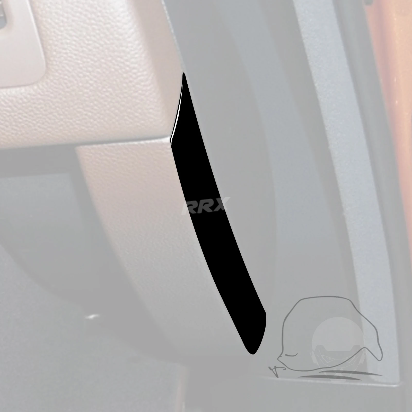 For Infiniti FX QX70 2009-Up Dashboard Storage Box Trim Tuning Cover Soft Piano Black Sticker Car Interior Moulding Accessories