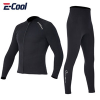 2mm Premium Diving Suit for Men Women Wetwuit Pants Split Body Jacket Pants Neoprene Swimwear Keep Warm Black