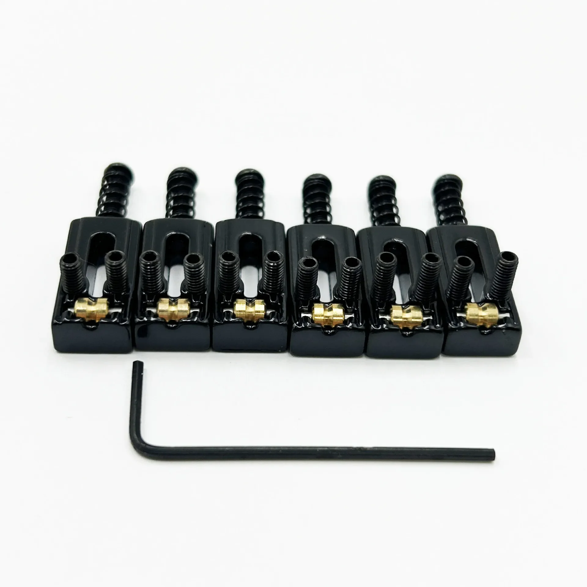 Electric Guitar Roller Bridge Saddles Ball Bearing String Code Bridge Tailpiece Pressure Bar Guide Saddle Gold Silver Black