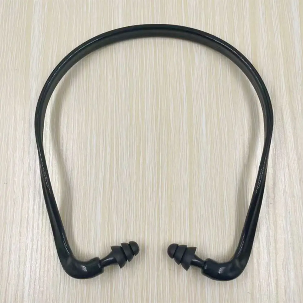 Blue Black Orange Head-mounted Earplugs Protector Soft Silicone Anti-Noise Earmuff Learning Travel Noise Reduction Ear Plugs