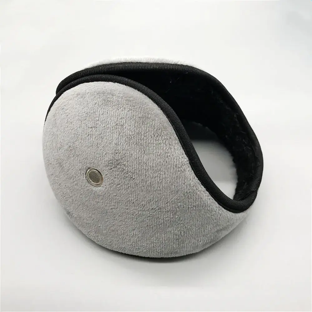 Mens Ear Muffs Winter Ear Warmers Fleece Unisex Plush Earmuffs Behind Band Head W/Loudspeaker Hole