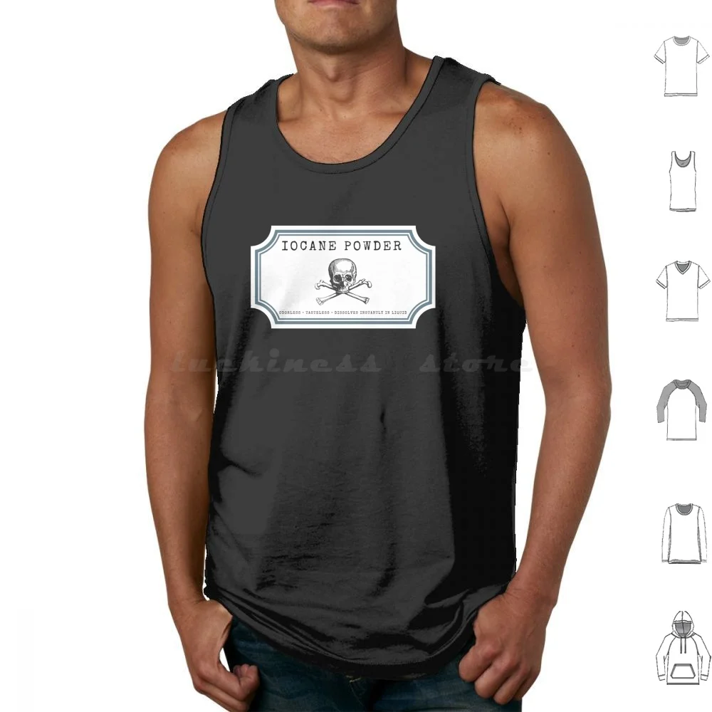 Iocane Powder Tank Tops Print Cotton Iocane Princess Bride Inconceivable Funny Odorless Tasteless Dissolves Pirate Skull