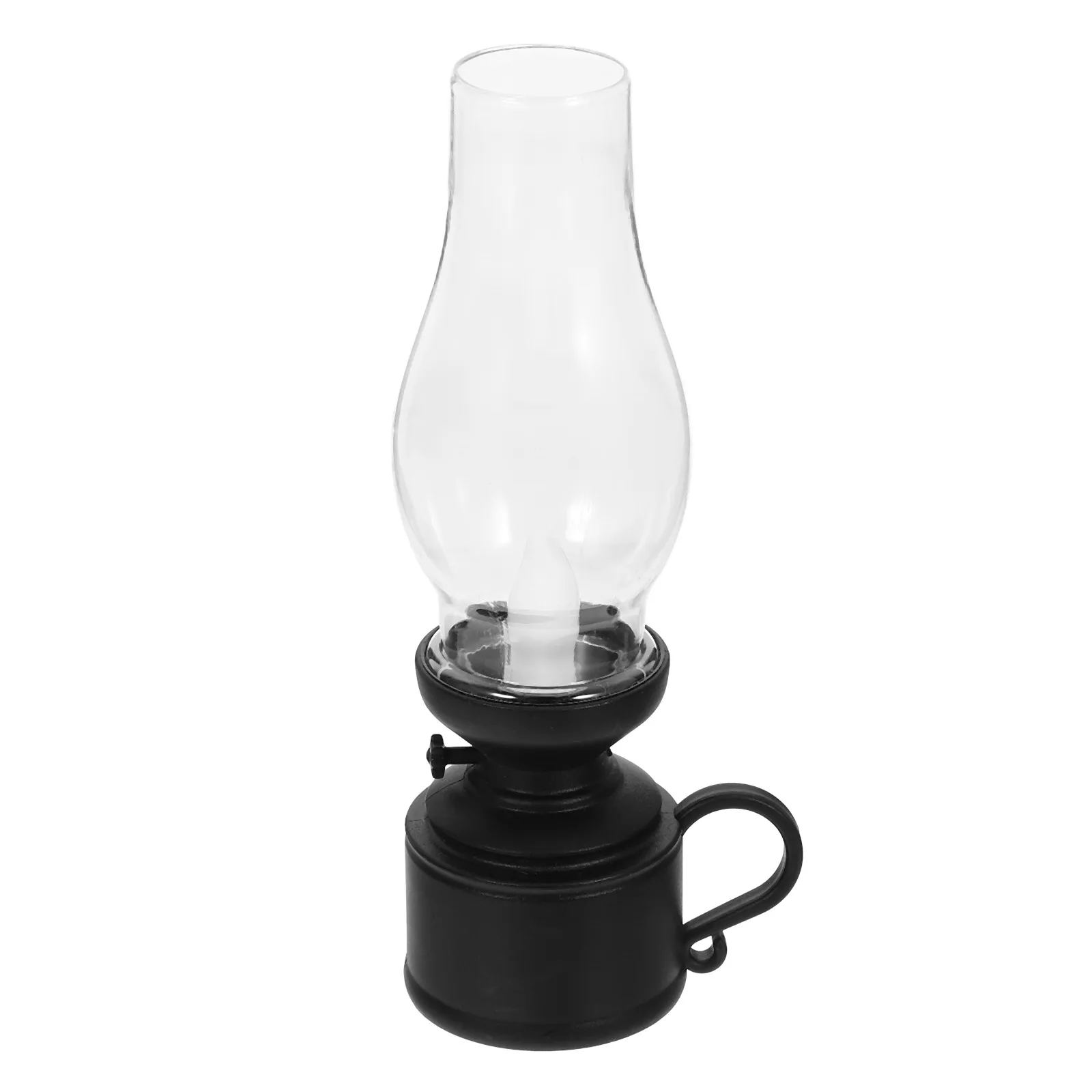 

1pcs Vintage Electronic Retro Portable Lightweight Plastic Oil Lantern For Indoor Outdoor Camping Christmas Halloween Flameless