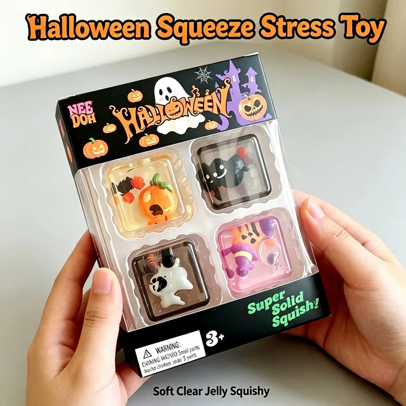 NEEDOH Mini 4-pack Set Nice Cube Stress Relief Squishy Cube Anti-Anxiety Squeeze Object Fidget Toy Holiday Gifts Set New 2026