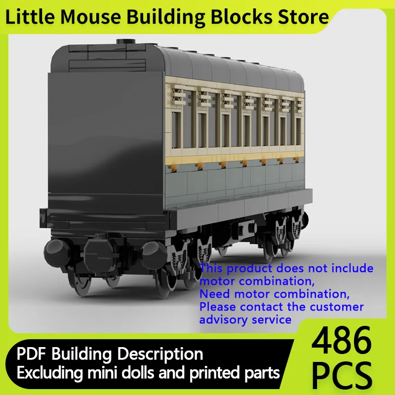 

qwert City Car Model MOC Building Bricks Passenger Train Express Carriage Modular Technology Gifts Holiday Assemble Children Toy