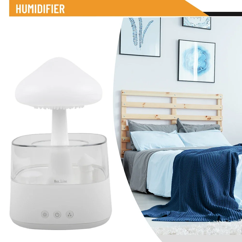 Bring the Beauty of Nature to Your Home with Our Cloud Rain Humidifier with Raindrop Design and 7 Colourful LED Lights!