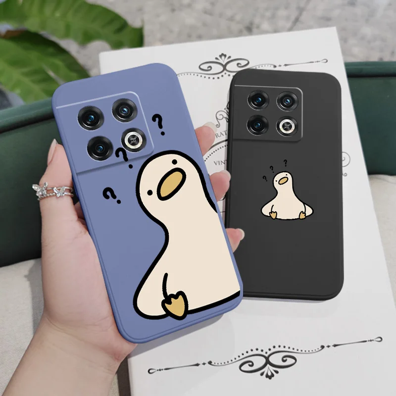 What A Duck Phone Case For Oneplus 12 12R 11 11R 10 10R 10T 9R 9RT 9 8T 8 7 7T Pro 5G غطاء سيليكون سائل