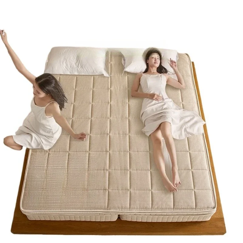Split spring mattress, fully dismantled, half soft and half hard, duplex folding mattress