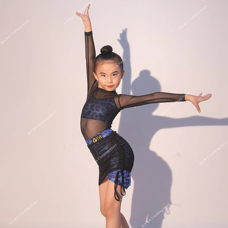 Standard Samba Rumba Tango Latin Dance Dress Girls Kids Cha Cha Salsa Dance Clothes Child Competition Ballroom Dance Dresses