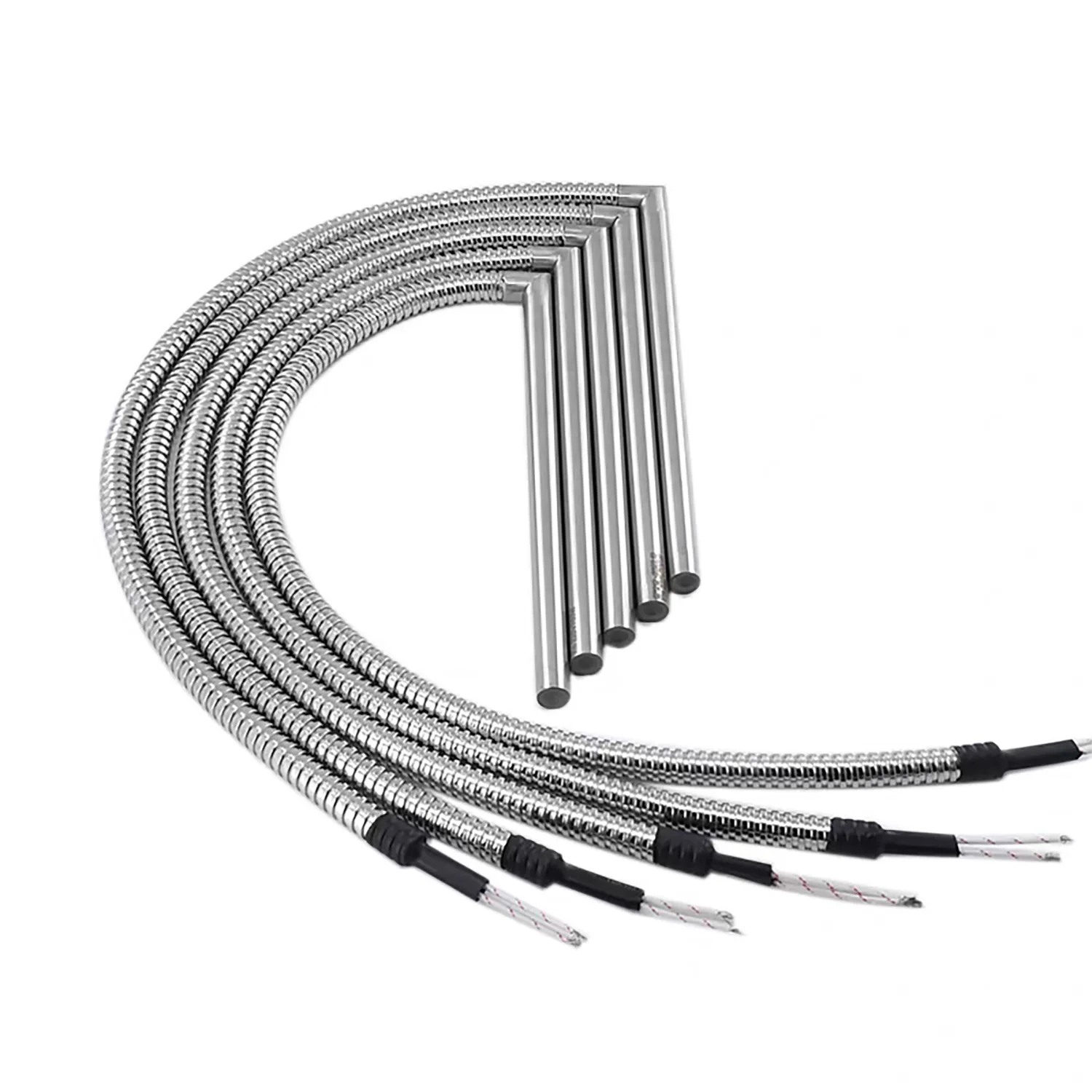 5pcs 110V 350W Right Angle Cartridge Heater L Shape Electric Tubular Heater Stainless Steel Heating Element for Molding
