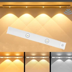 Rechargeable LED Night Light Wireless Motion Sensor Under Cabinet Lamp 50/40/30/20CM For Bedroom Kitchen Wardrobe Indoor Lightin