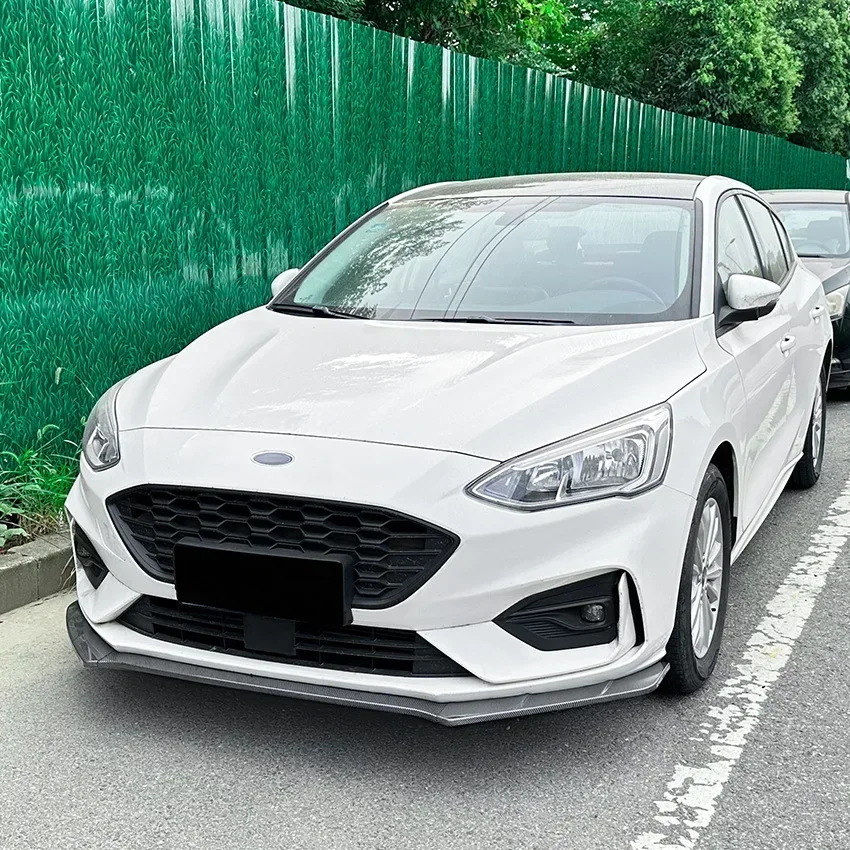 Car Front Bumper Lip Canards Splitter Spoiler Bumper Guard Tuning Body Kits ABS For Ford Focus MK4 ST Line 2019 2020 2021 2022