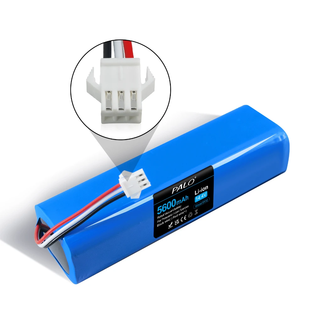 PALO New14.4V 4S2P para XiaoMi Viomi S9 Lydsto R1 Roidmi Eve Plus batería de iones de litio 5600mAh paquete de batería para Proscenic M7Pro M7Max