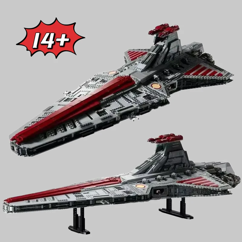 UCS Größte Venator Klasse Republic Attacks Cruiser Bauset Blöcke Ziegel Spielzeug für Erwachsene