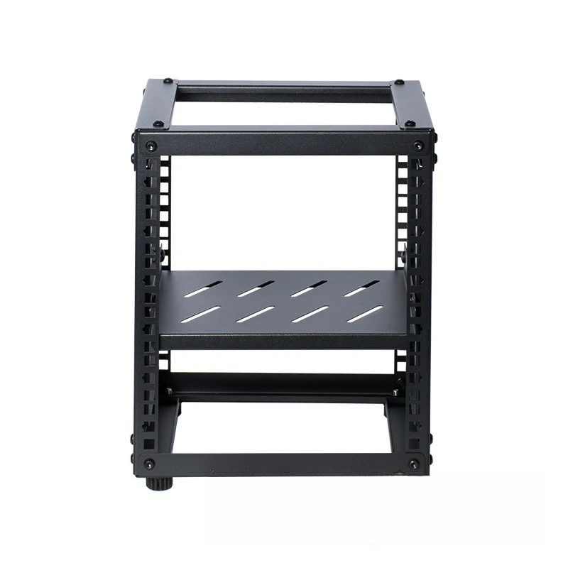 10 Inch Open Frame Rack Desktop Cabinet for Switch Amplifier NAS Equipment Shelf