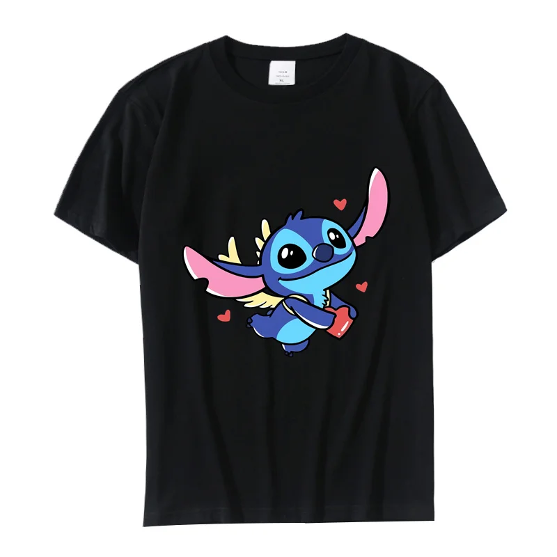 Cool Disney Stitch Nermal Shirt Men\'s T-Shirt Size Mens Tee Shirt Funny Printed Streetwear Cotton Short Sleeves Tshirt Women