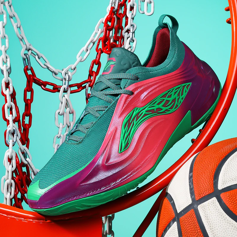 Men's Athletic Basketball Sneakers Breathable Cushioning Non-Slip Wearable Gym Training Running Shoes for Men