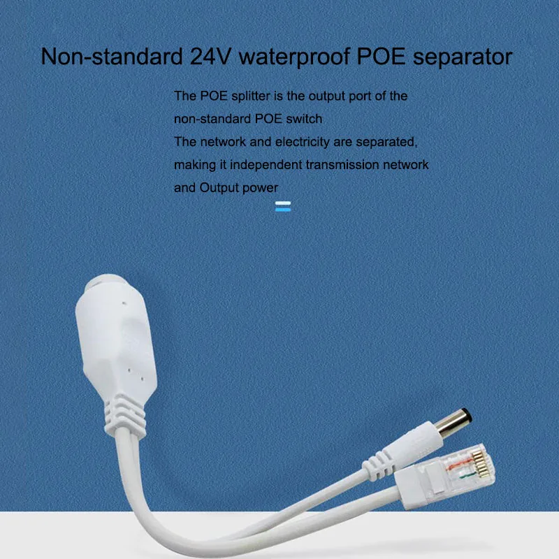 24V to 12V POE Splitter Waterproof Adapter Cable Power Supply Module POE Splitter Injector for IP Camera C6
