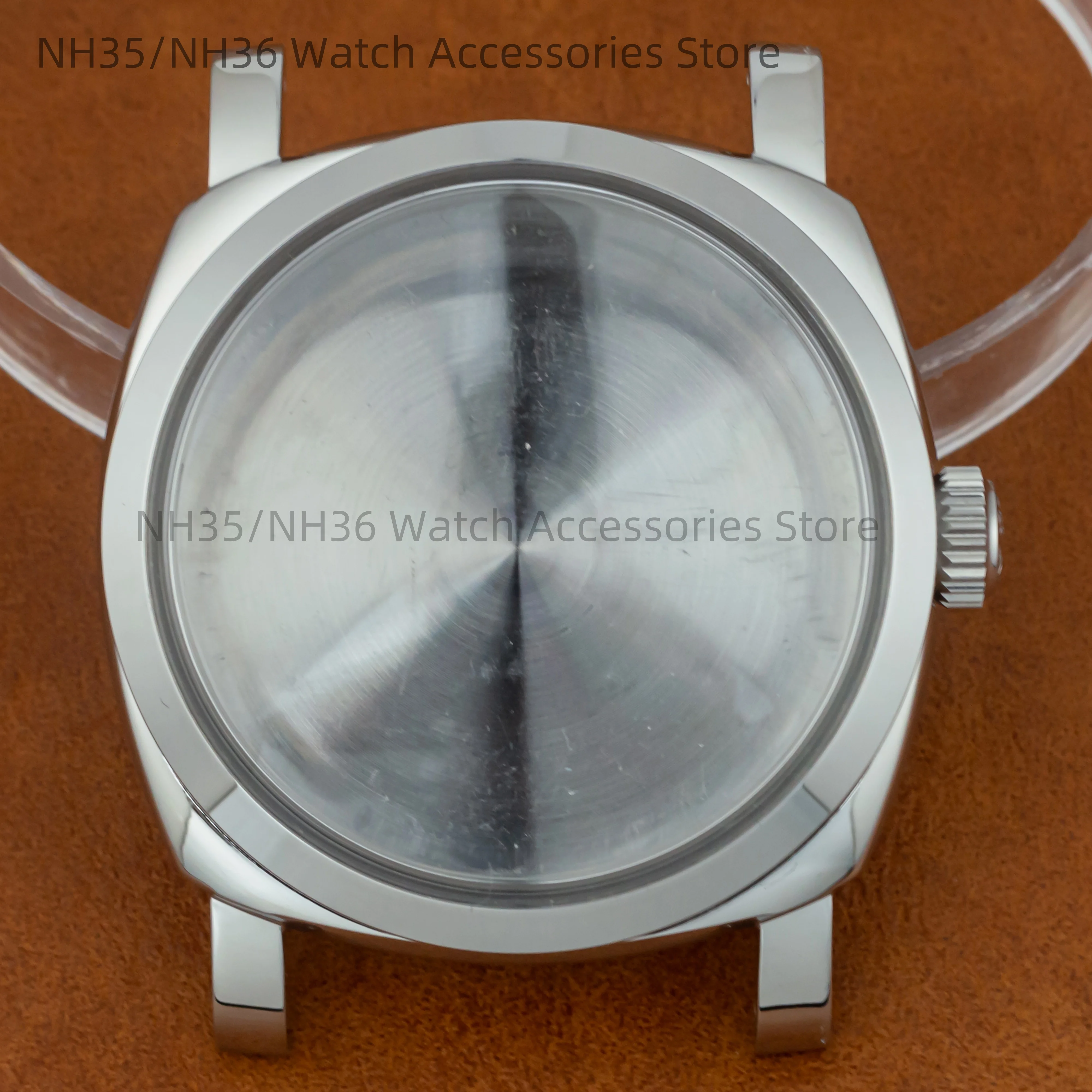 47mm PAM Vintage Case Retro Stainless Steel Case for ETA6497/6498 ST3600 Mechanical Movement PAM 6154 Case 10ATM Waterproof