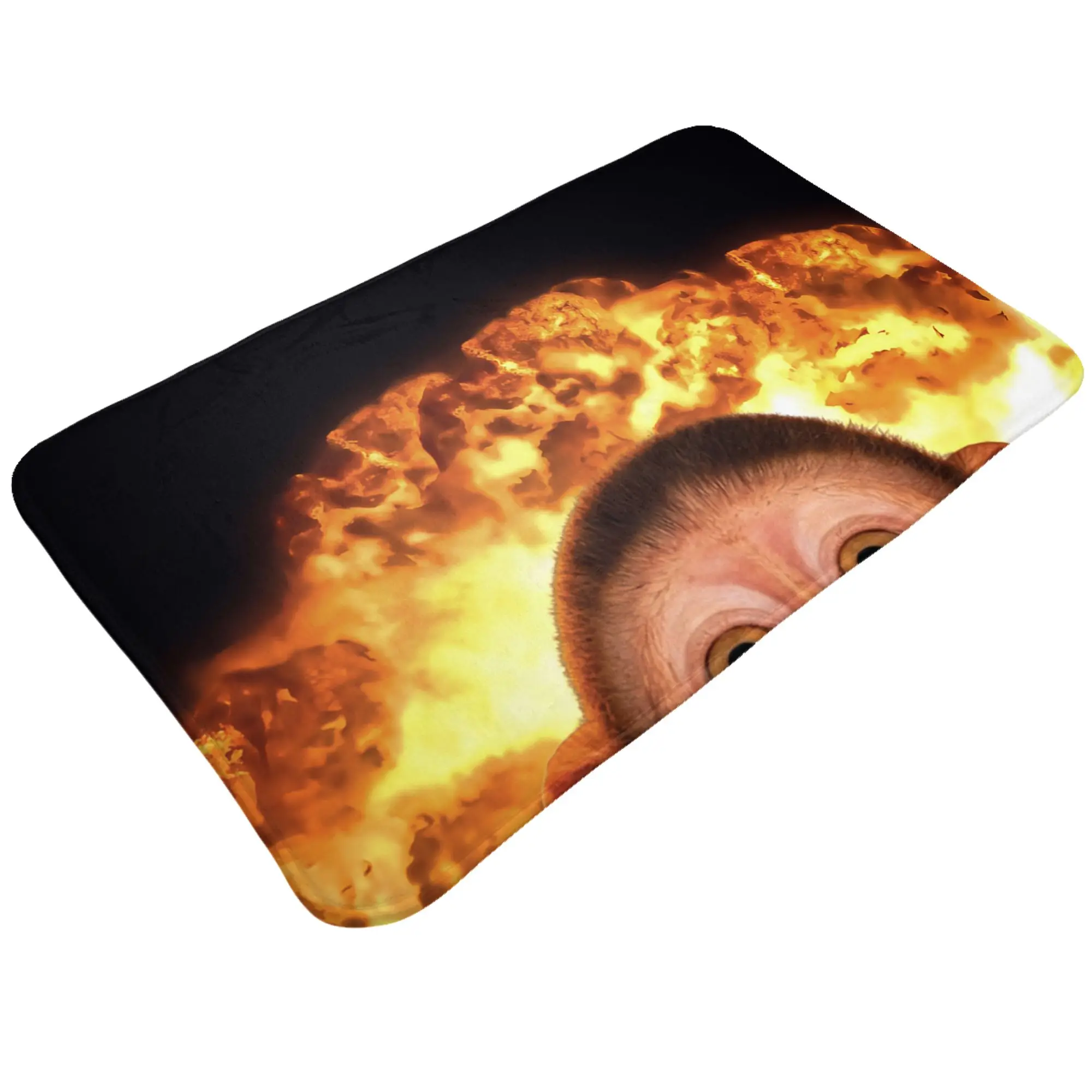 Monkey Explosion Fire Art Wallpaper Anti-Slip Doormat Bath Mat  Hallway Indoor Home Decorative