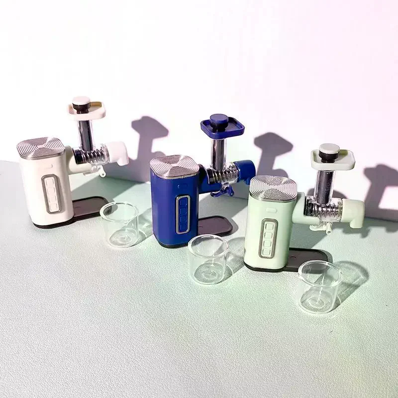 1 Set Mini Food Play Fruit Juicer Machine 1:12 Scale Dollhouse Miniature Juicer Blender Simulation Model Scene Decoration