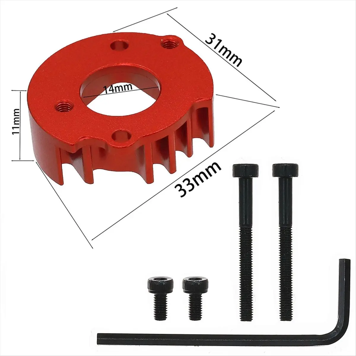 (AIMA) RC Car Upgrade Aluminum Alloy Motor Base Kit for 1/10 TAMIYA CW-01 RC Car Accessories Red