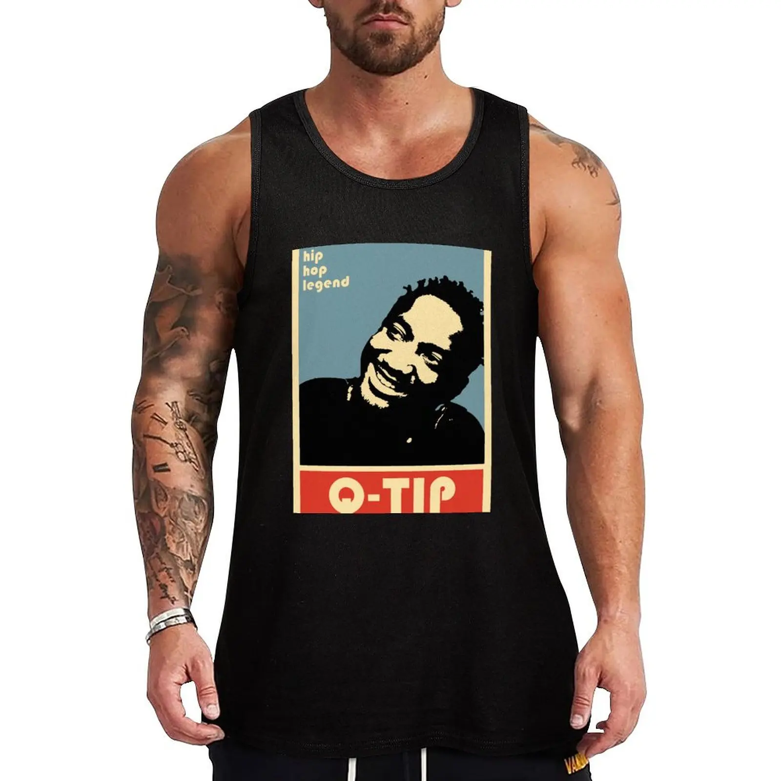 

hip hop legend qtip poster Tank Top Men's sleeveless gym shirts sleeveless gym shirts male clothing men fashion 2025 man