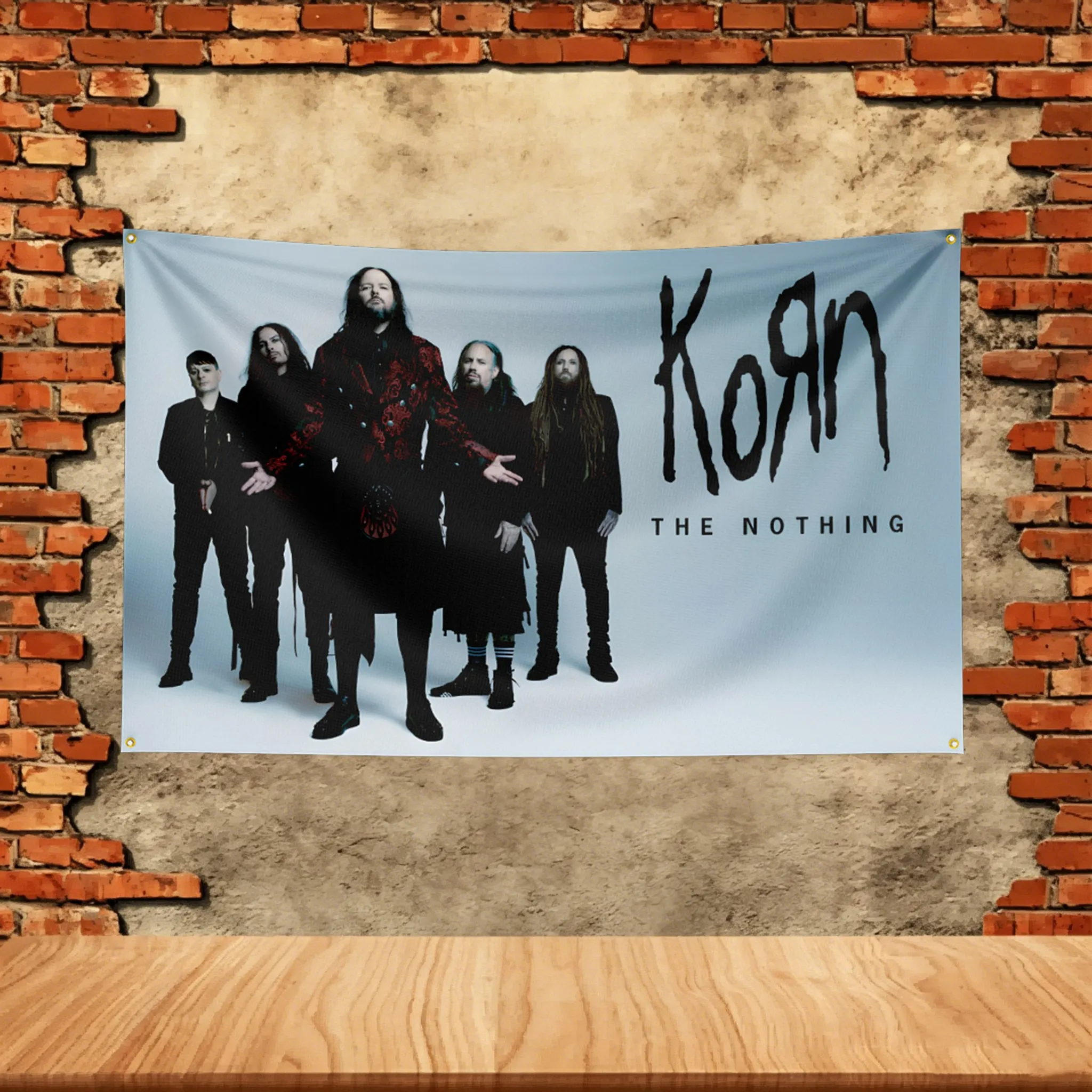 Music Band Flag 3x5ft for Korn Fans Banner Custom any Image Garage Bedroom Living Room Dorm Wall Hanging Decor Tapestry