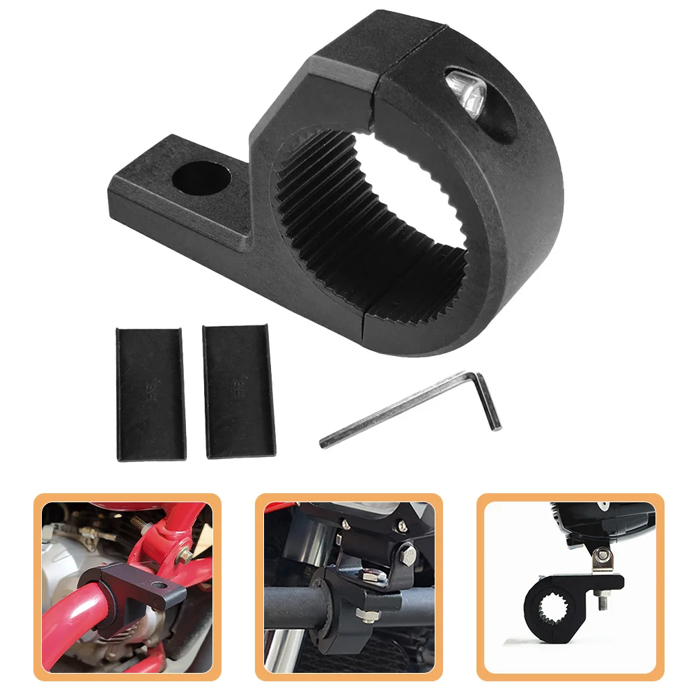 

2Pcs Motorcycle Headlight Stand Tube Clamp Mounting Bracket for Night Riding and Outdoor Adventures ABS Material