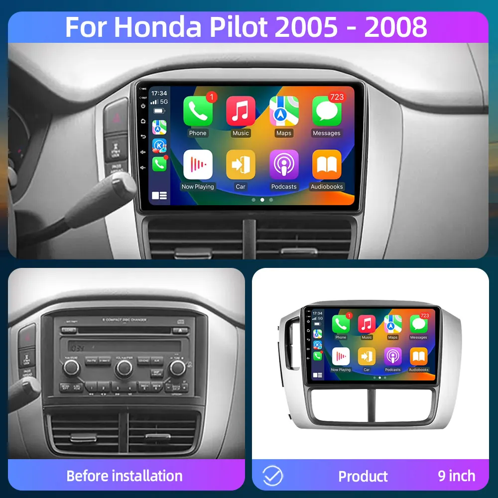 Jundof android 11 auto acessssories für honda pilot 2011-2015 gps navigation autoradio multimedia video player 4g lte 5g wifi