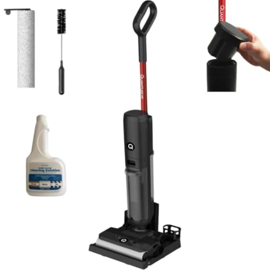 Aspiradora Inalámbrica Quantum W para Suelos Duros, con Filtración de Agua, Función de Mopa, Autolimpieza, sin Bolsa, Ideal para Mascotas