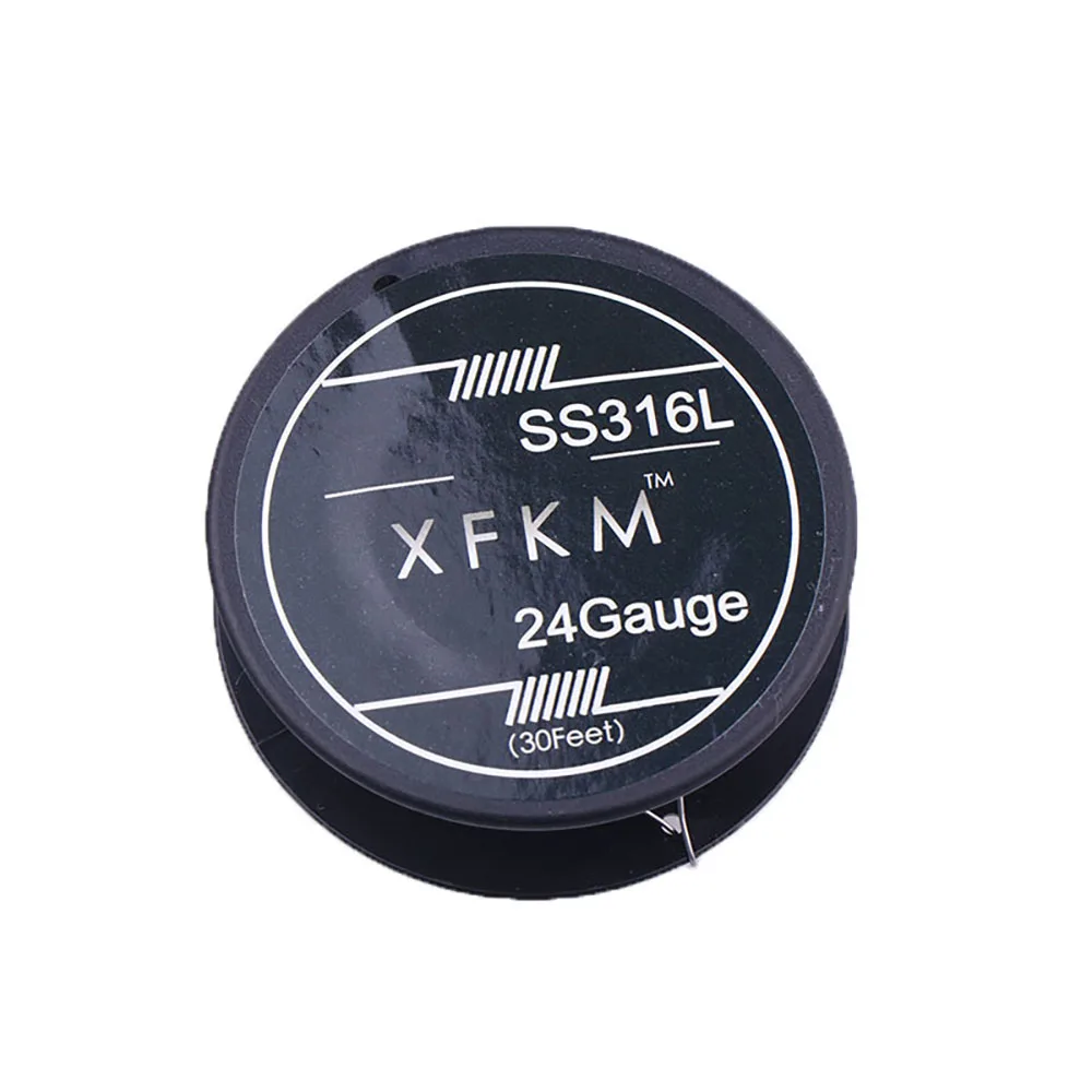 XFKM Heating Wire NI80/A1/SS316L Resistance 30 Feet/roll 24GA 26GA 28GA 30GA 32GA Rebuildable DIY Wicks Tools Accessories