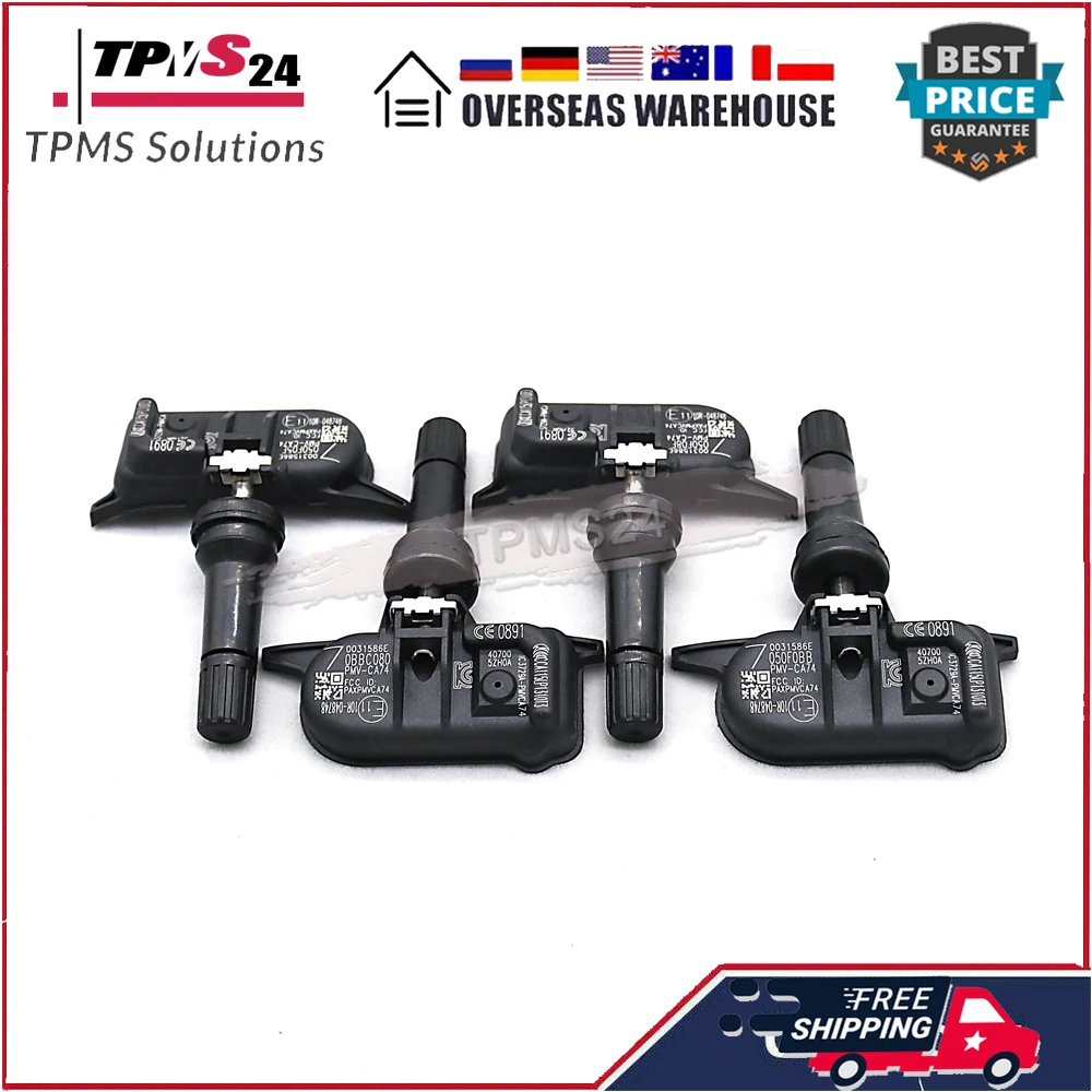 4PCS For  Nissan Murano (Z51)  Patrol VI Navara (D231) Micra K13 Infiniti QX50 QX70 QX80 433MHz PMV-CA74 TPMS SENSOR 40700-5ZH0A