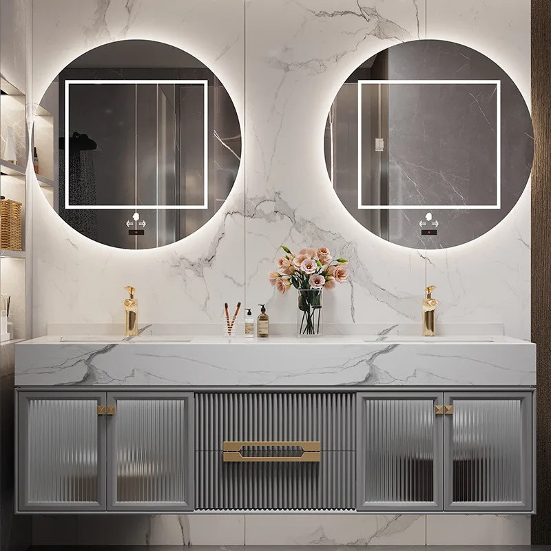 

Изготовленная на заказ черная раковина, туалетный столик для ванной комнаты со шкафчиком.