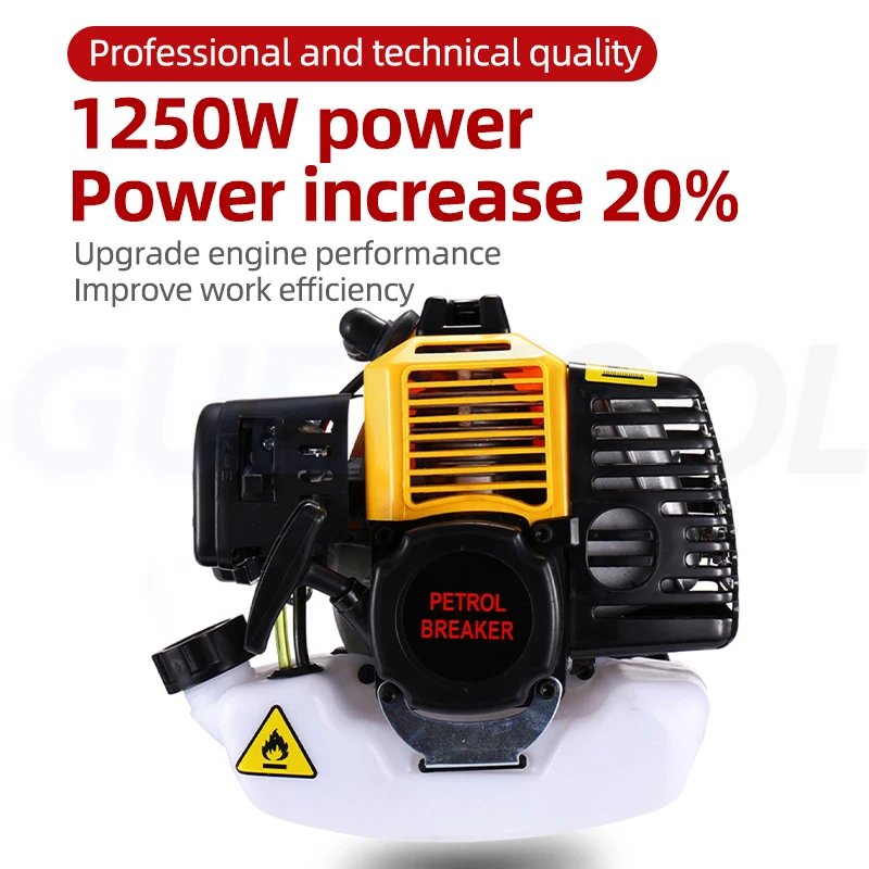 1250W Light 2-stroke Digger Earth Augers Multifunctional Tree Digging Machine Trencher Petrol Breaker Rock Drill Ramming Machine