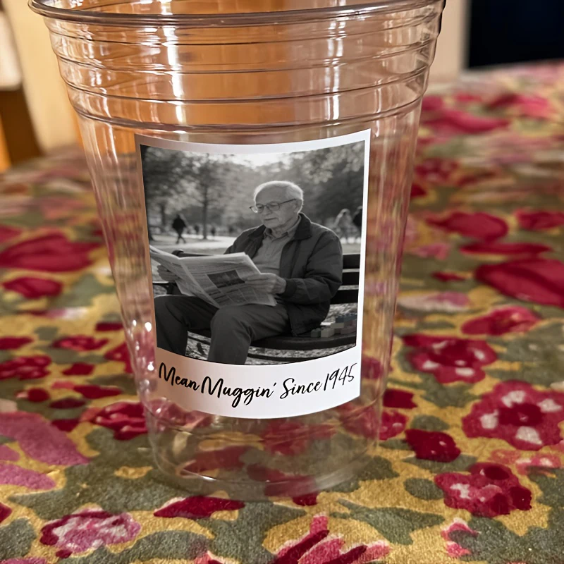 20/50 Stück individuelle Foto-Tassenaufkleber, personalisiertes Kinderfoto auf Tasse, Papieraufkleber, Geburtstagsgeschenk, Siegeletikett, Partyzubehör – Detail 2