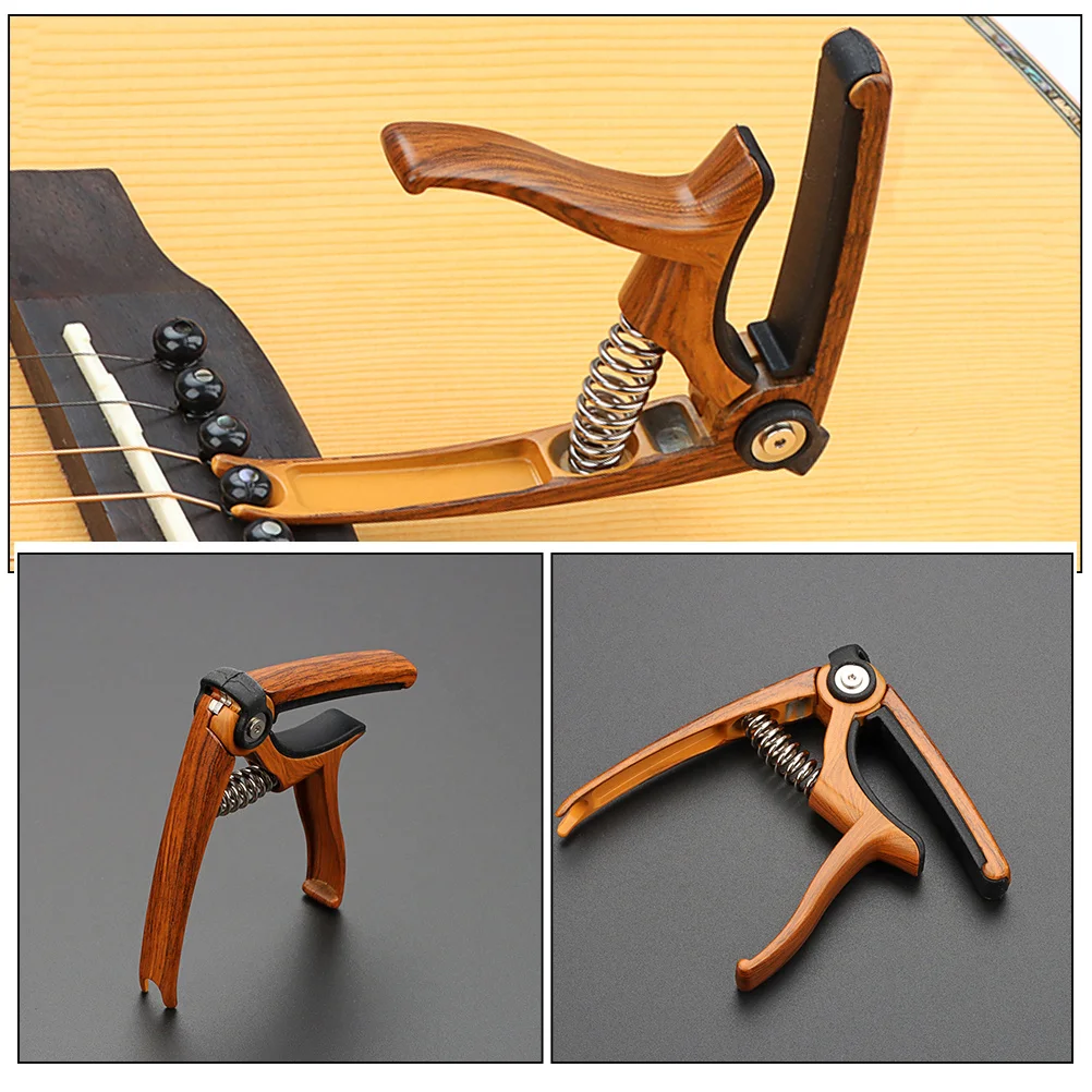 

Guitar Capo For Acoustic Electric Classical Guitar Zinc Alloy Durable Lightweight Adjustable Trigger Portable Tuning Tool