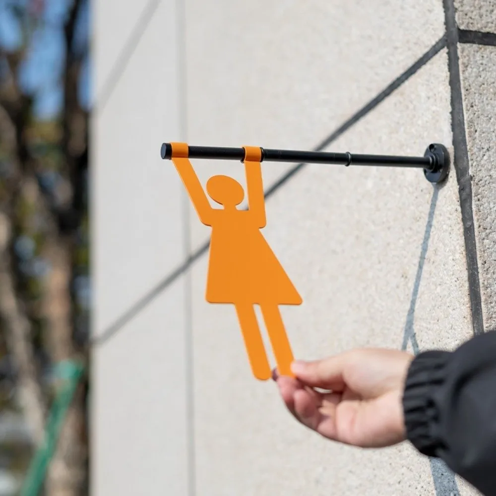 Creative Wall-Mounted Restroom Indicator Rustproof Waterproof Toilet Sign Decorative Metal Bathroom Indicator Plate Men Women